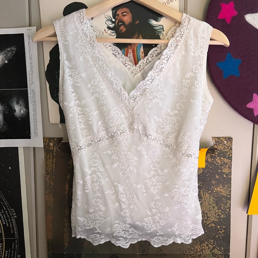 white lace shirt☁️
